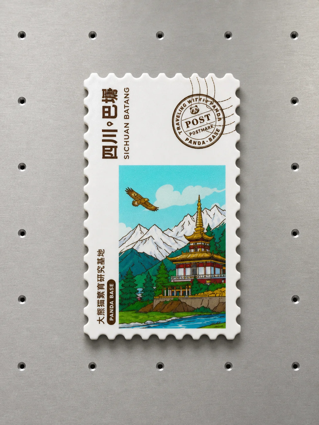 Sichuan and Bamei custom ABS fridge magnet with scenic artwork