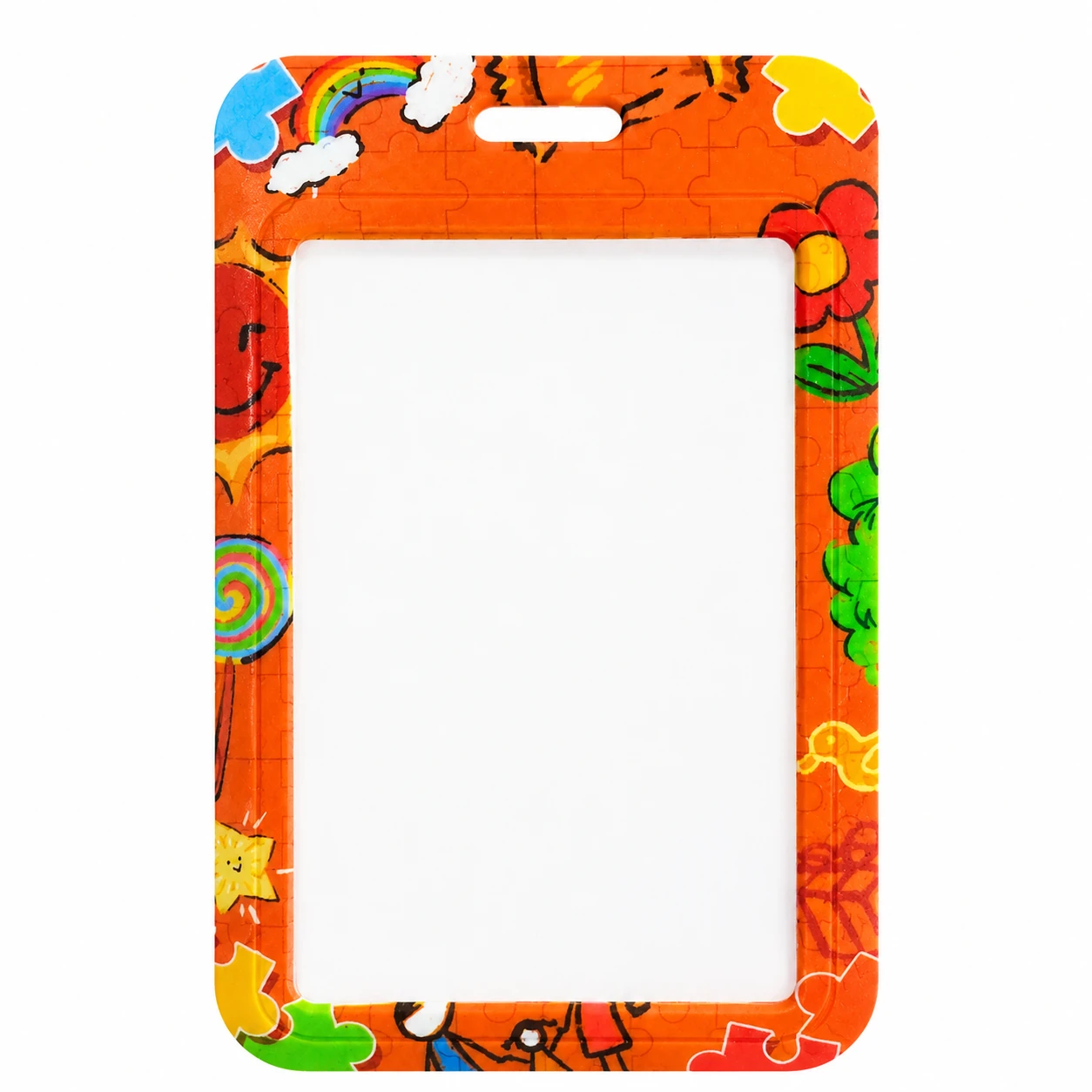 Custom ABS card holder front frame with full-color UV printed artwork