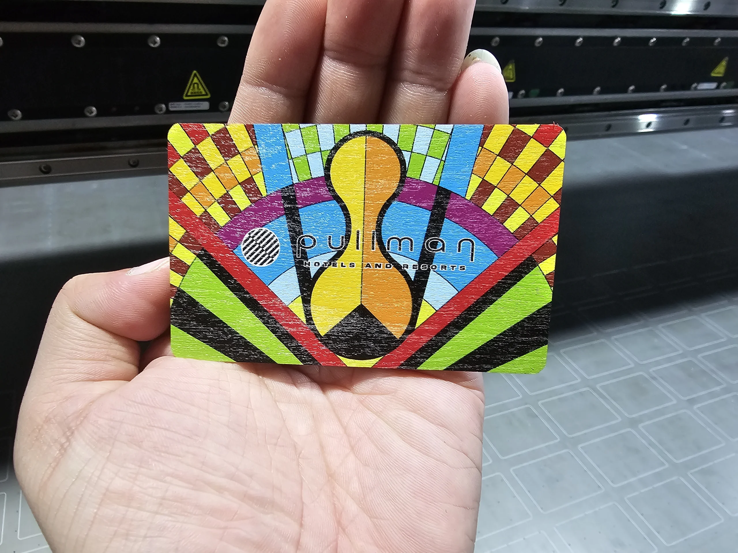 Wooden hotel key card sample for eco style hospitality card programs
